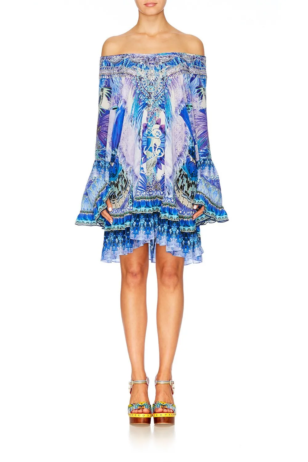 A LINE FRILL DRESS HEARTBEATS DRUMBEATS