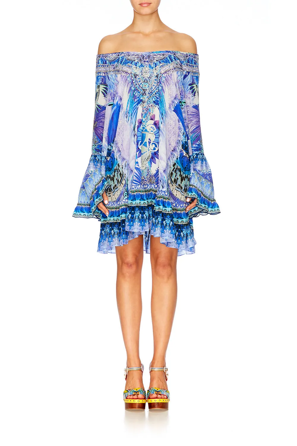 A LINE FRILL DRESS HEARTBEATS DRUMBEATS