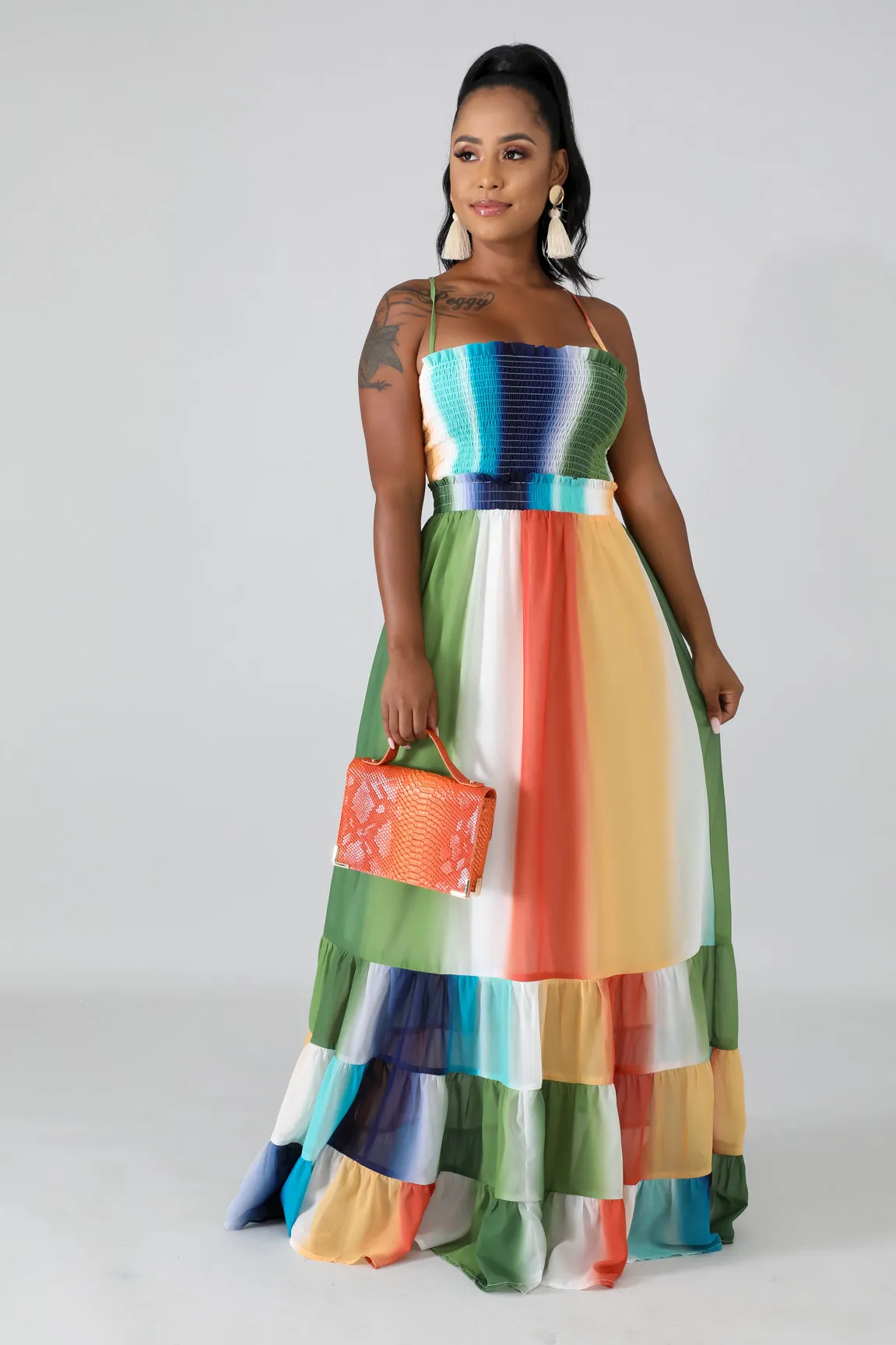 Accordion Maxi Dress