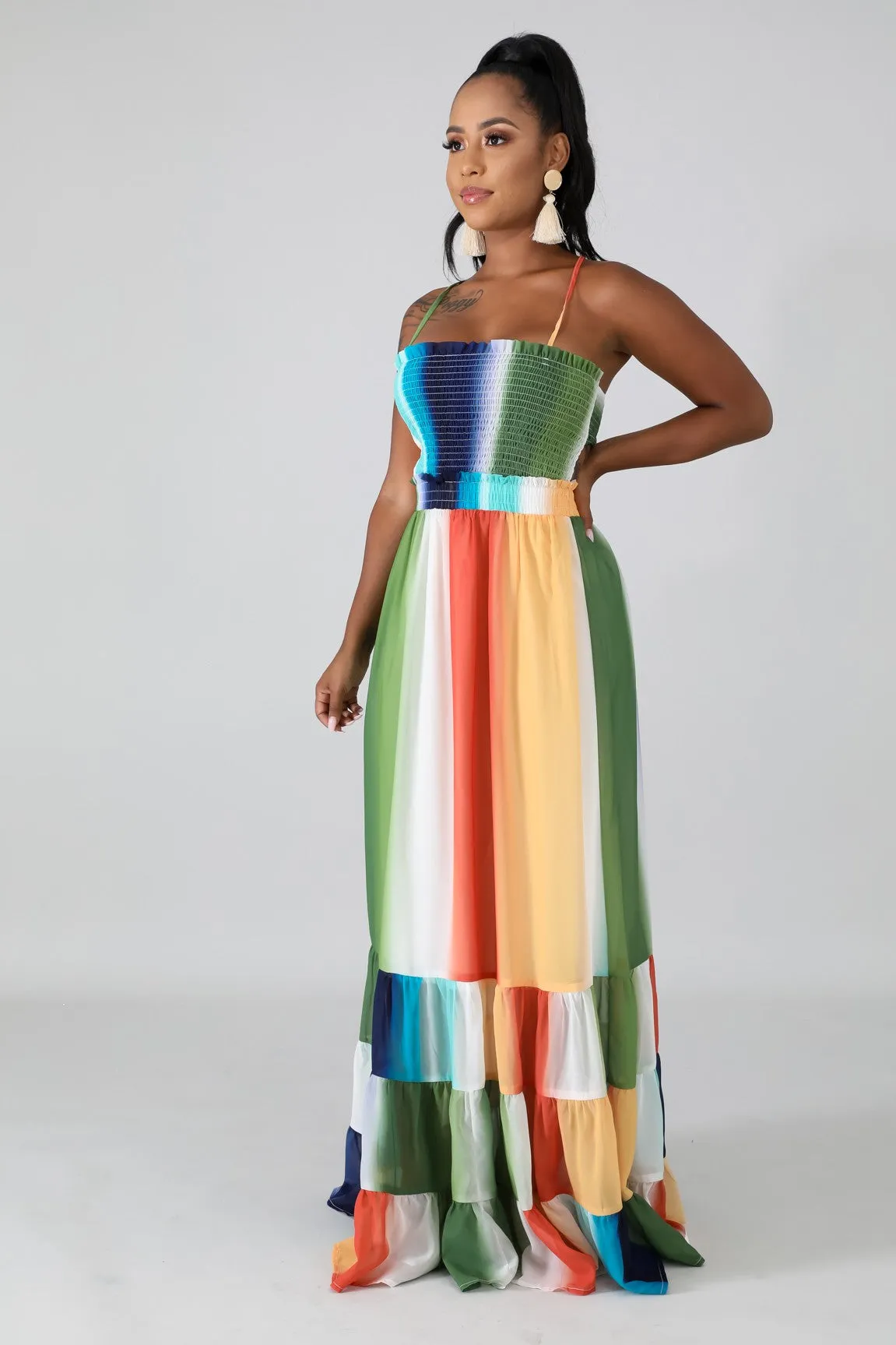 Accordion Maxi Dress
