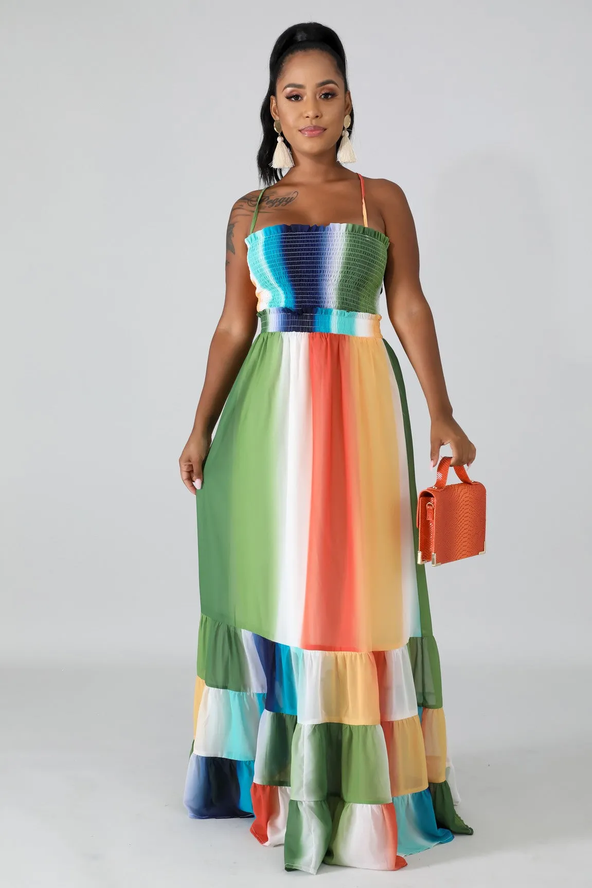 Accordion Maxi Dress