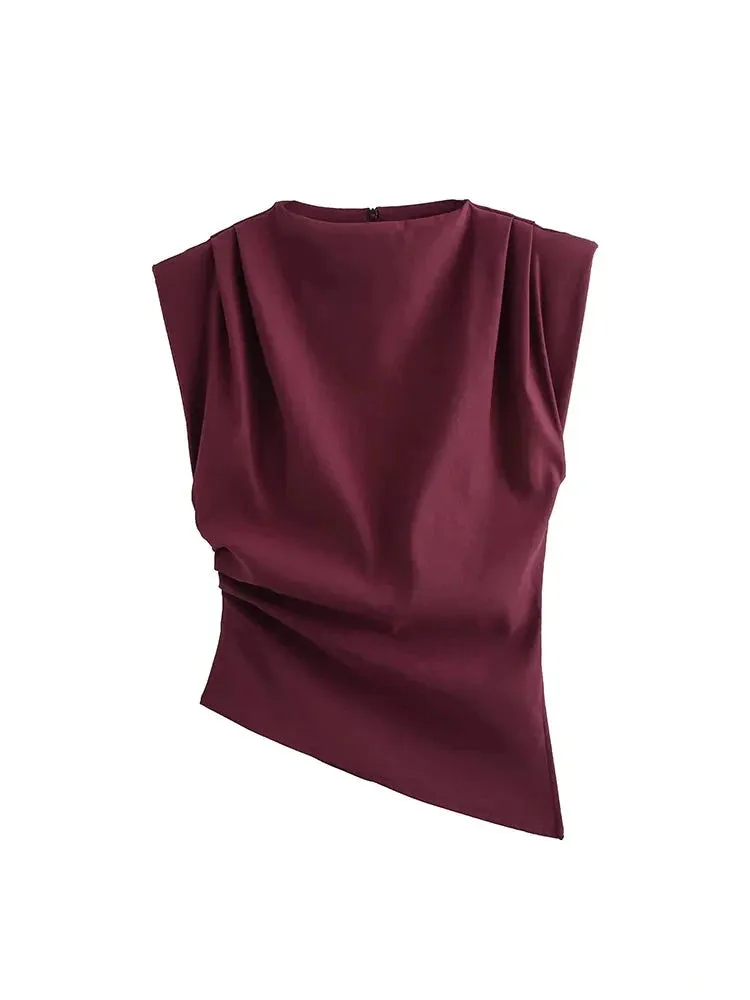 Asymmetrical Sleeveless Top