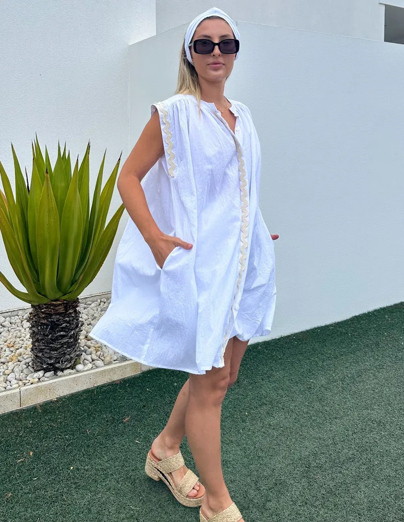 ATHENA  RIC RAC SHIRT DRESS