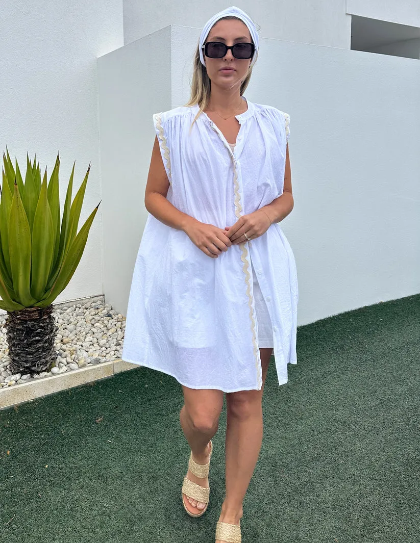 ATHENA  RIC RAC SHIRT DRESS