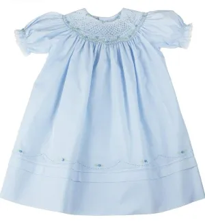 Blue Rosette Bishop Dress