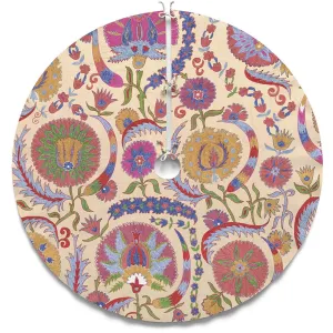 Bright Botanical Suzani Tree Skirt