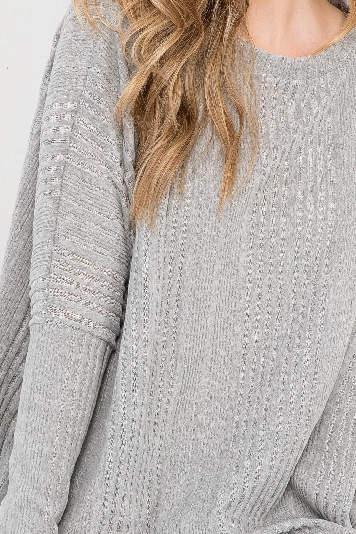 C4-A-1-AD4430 HEATHER GRAY TOP 2-2-2