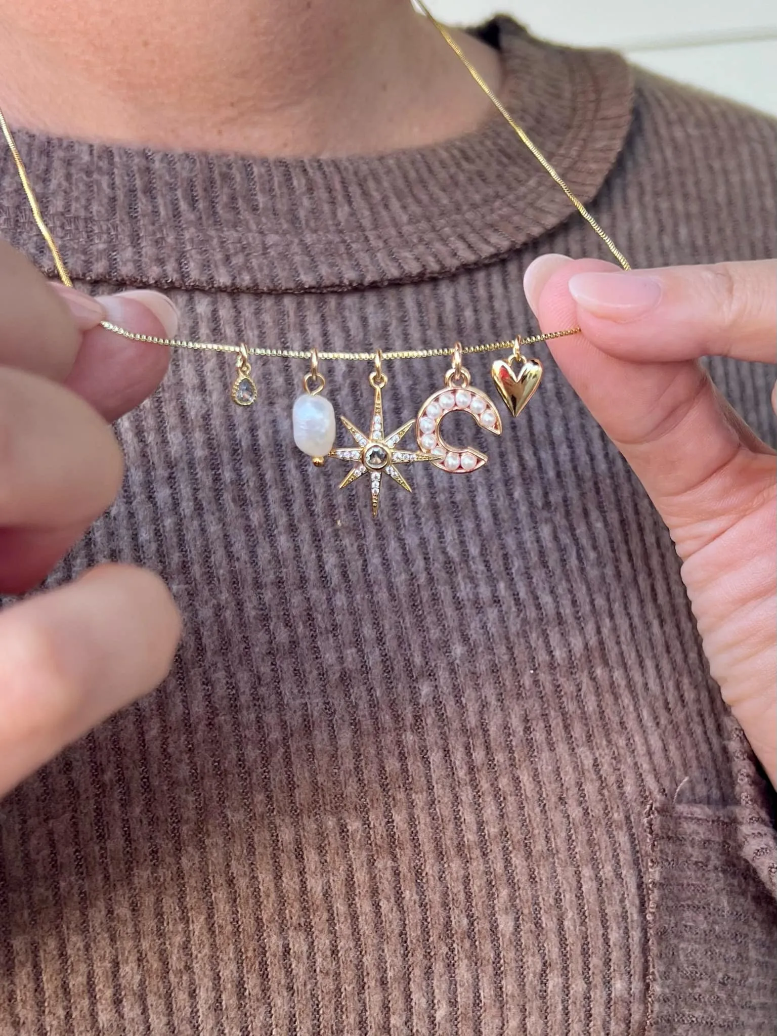 Charming Necklace - Choice of Silver or Gold by My Girl in LA (Ships in 3 Weeks)
