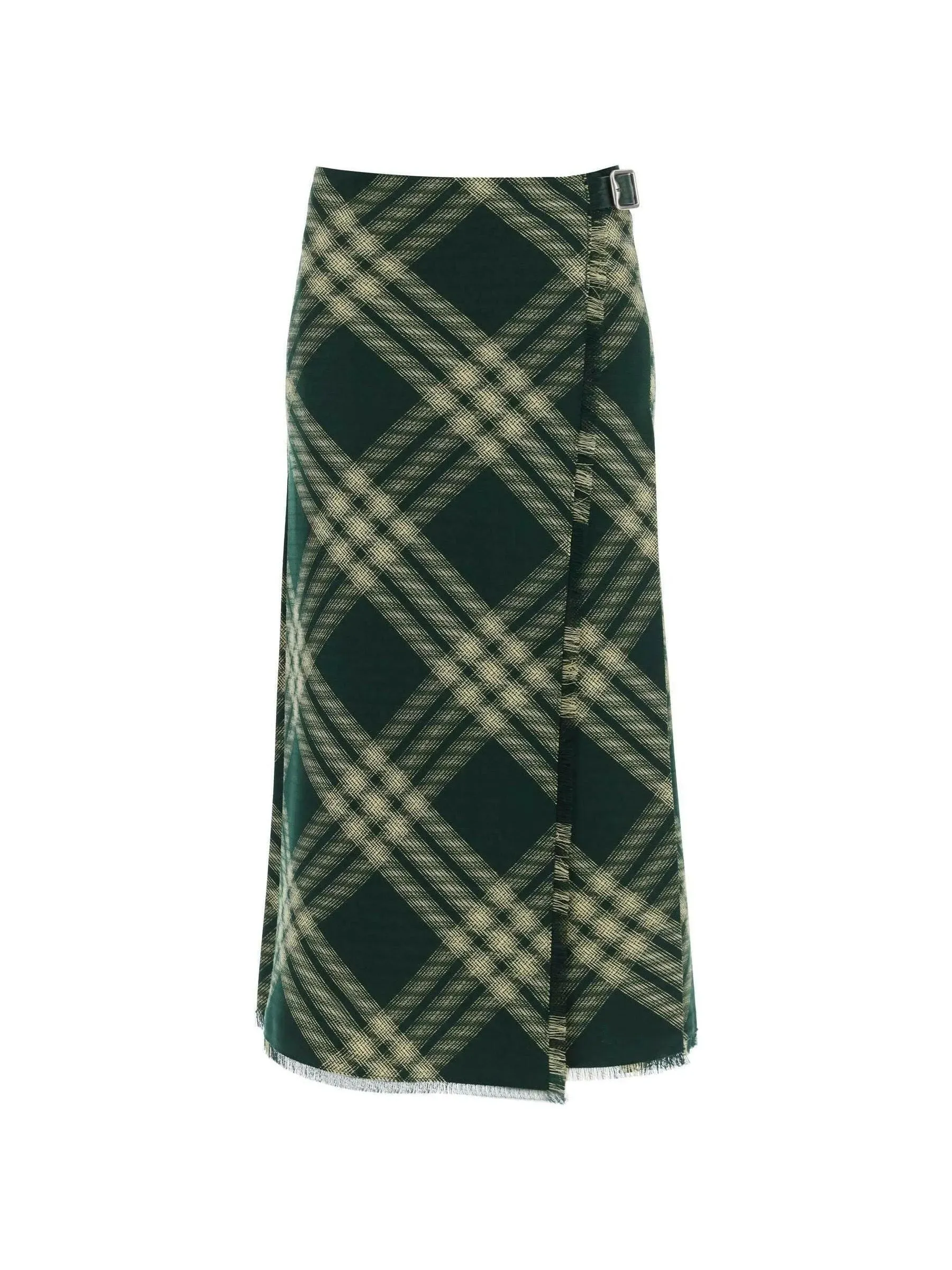 Check Wool Skirt
