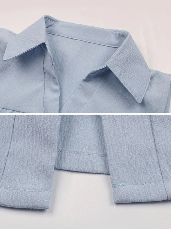 Chic Pleated Blue Tank Dress - Effortless Elegance Awaits