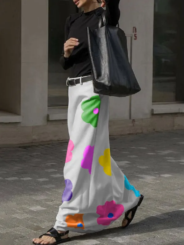 Chicmy-High Waisted Floral Printed Skirts Bottoms