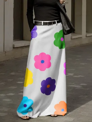 Chicmy-High Waisted Floral Printed Skirts Bottoms