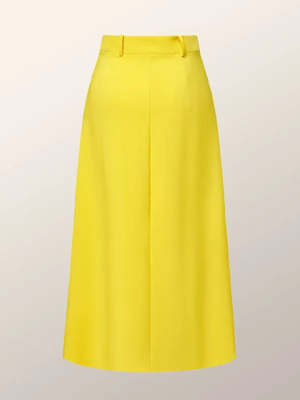 Chicmy-Simple High Waisted Solid Color Skirts Bottoms