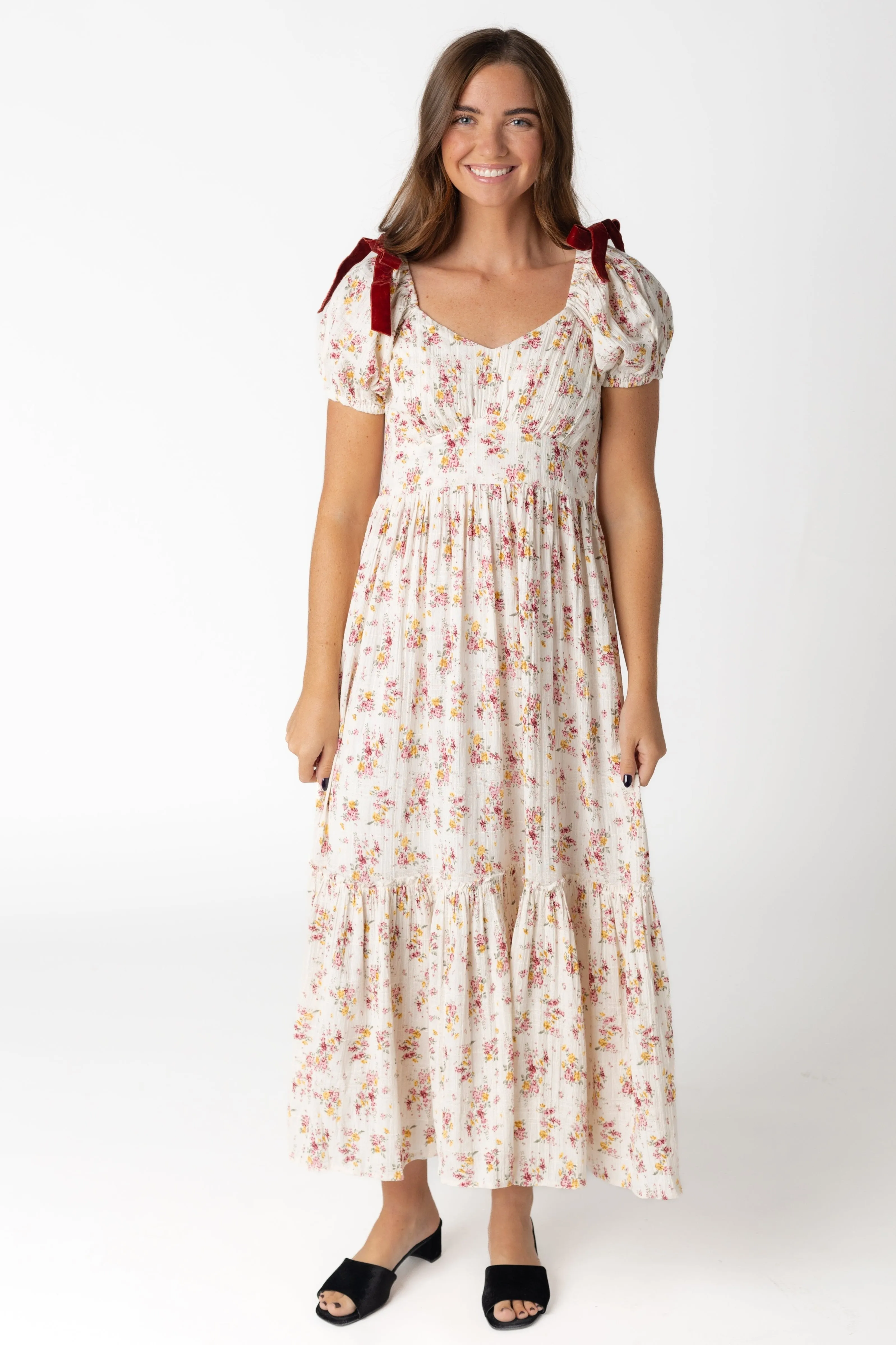 Citrus Swiss Dobby Print Dress