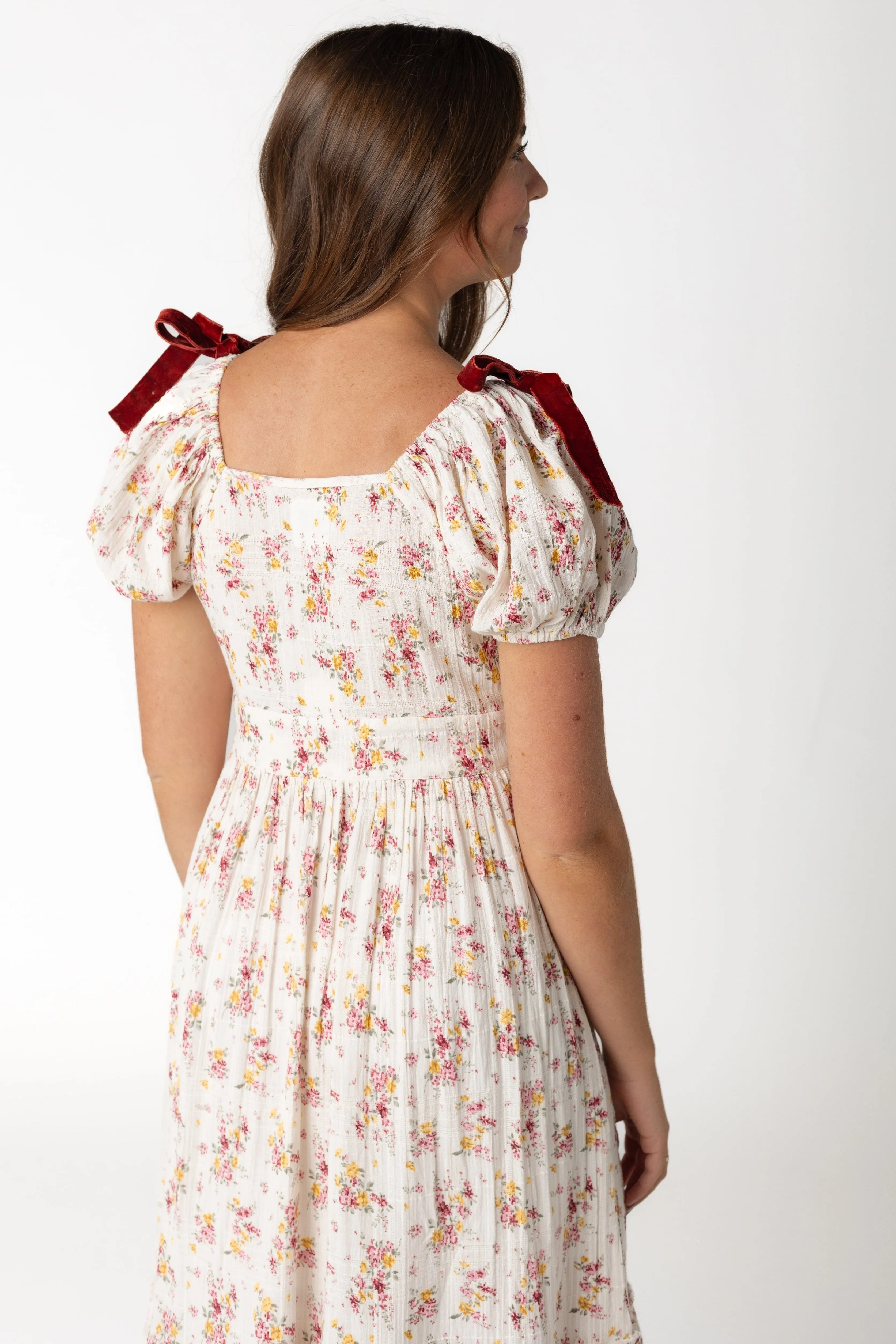 Citrus Swiss Dobby Print Dress