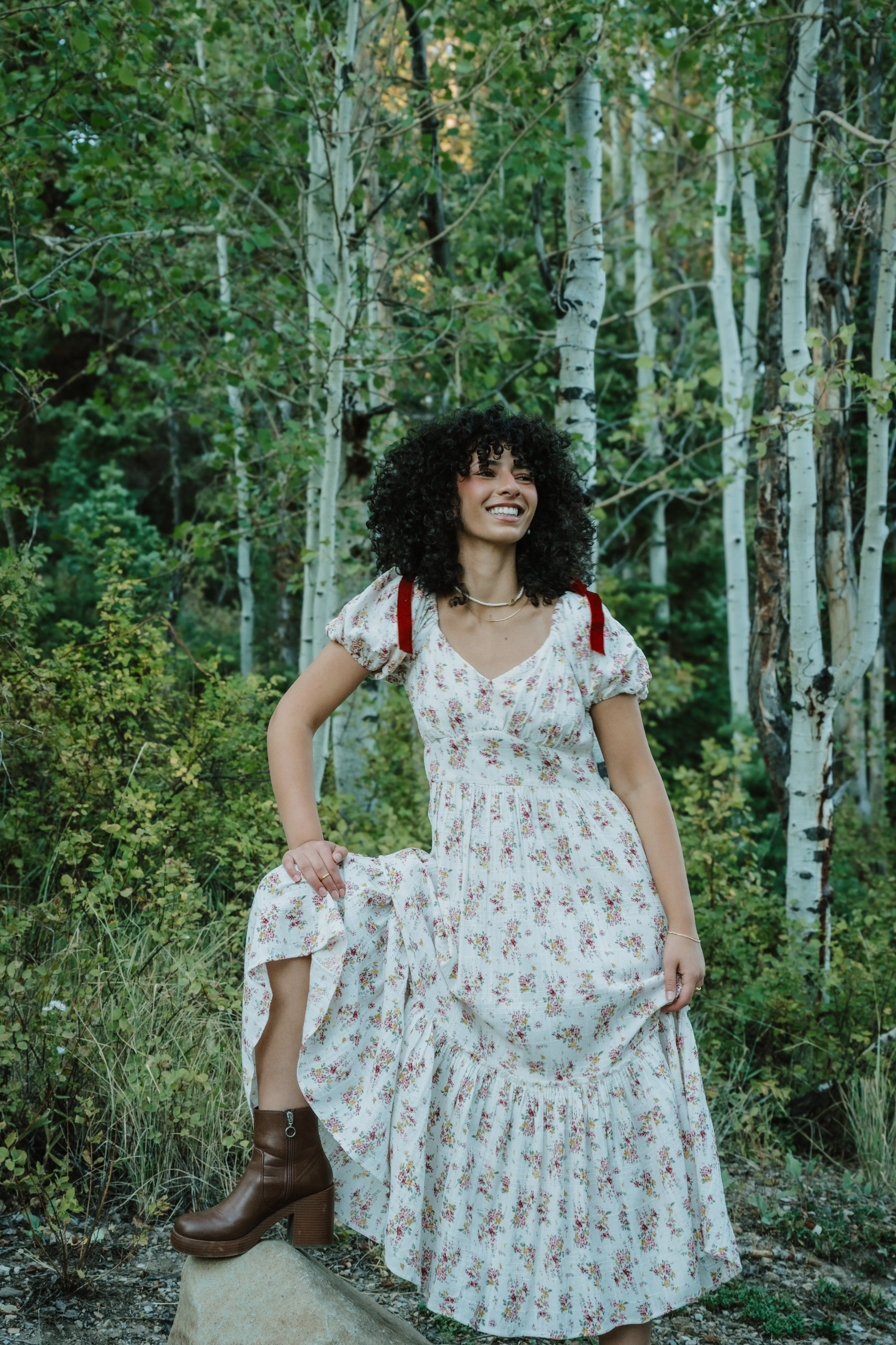 Citrus Swiss Dobby Print Dress
