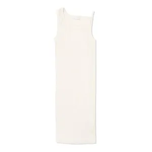 Cotton Rib Asym Tank Dress