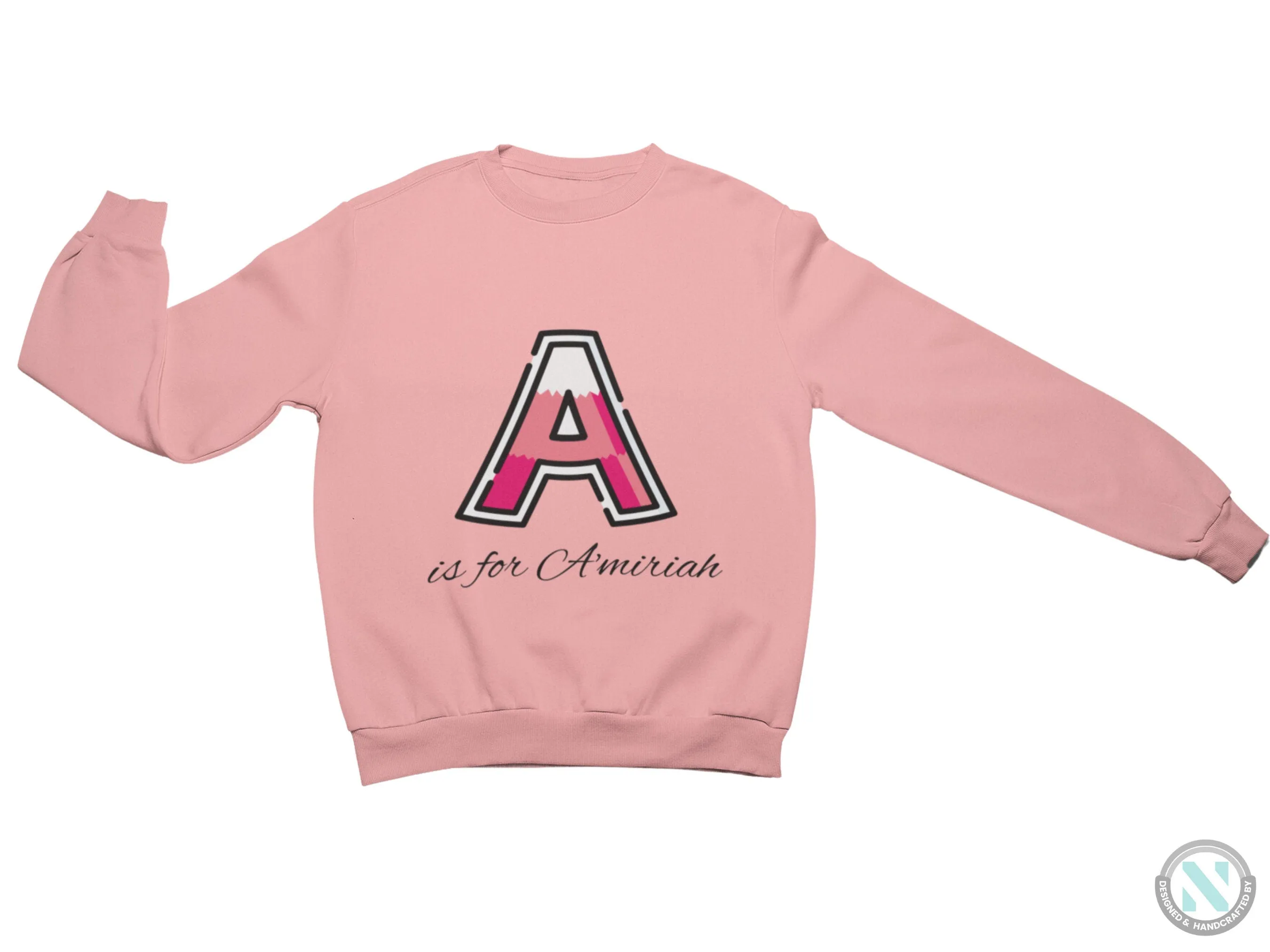 Custom Name Girls Hoodie with Initials A Gift for Toddler Girls Gift