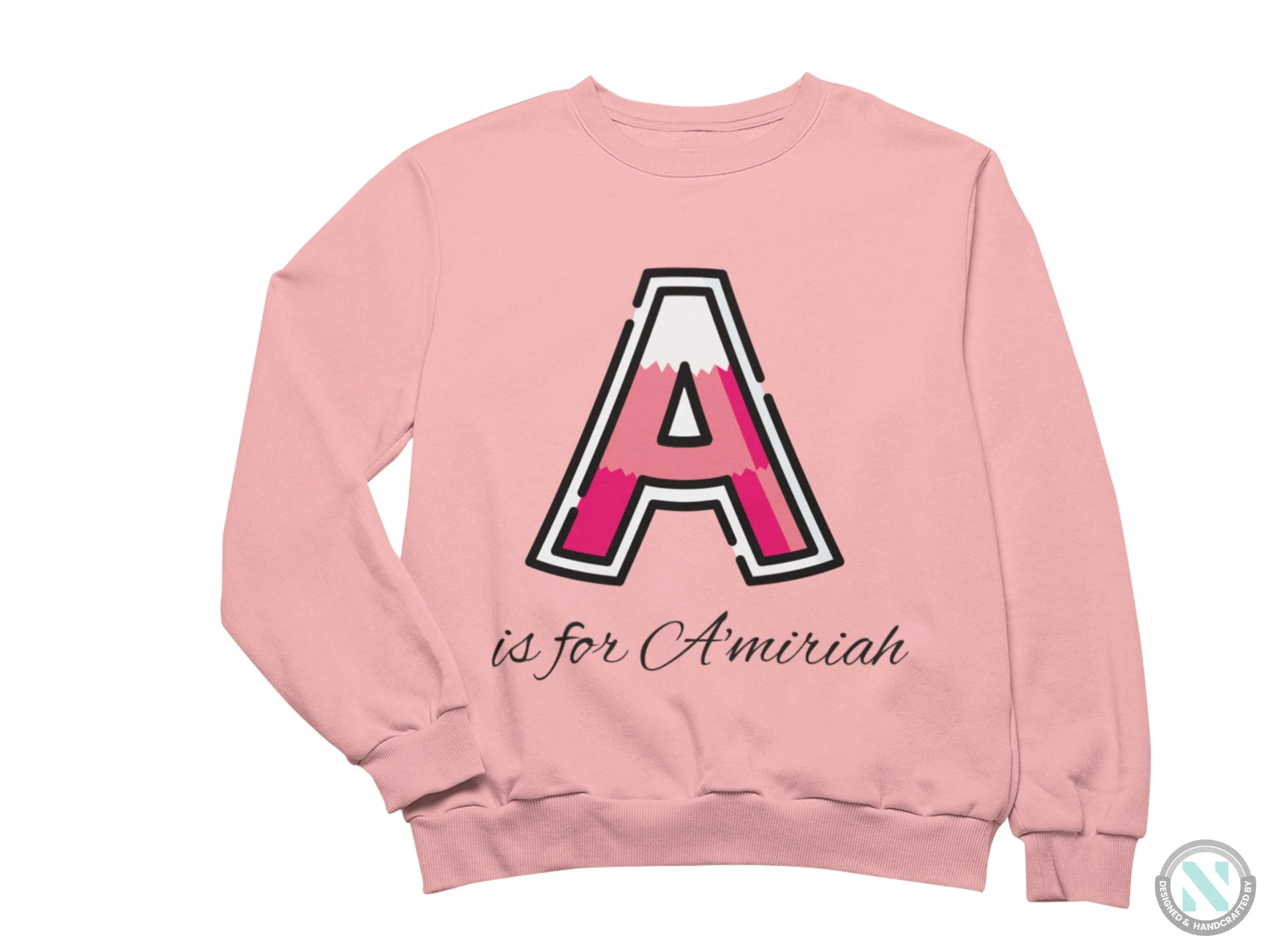 Custom Name Girls Hoodie with Initials A Gift for Toddler Girls Gift
