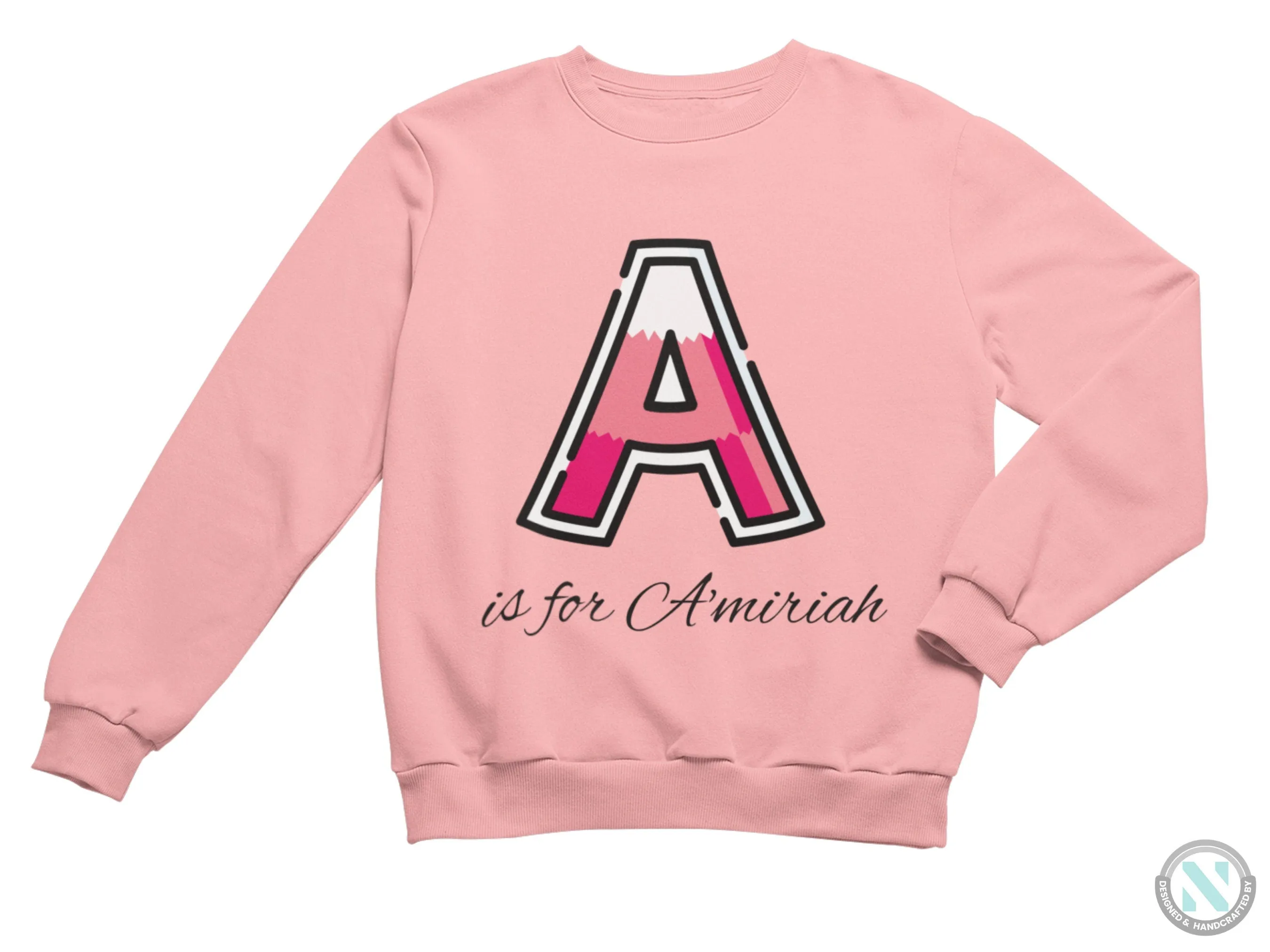 Custom Name Girls Hoodie with Initials A Gift for Toddler Girls Gift