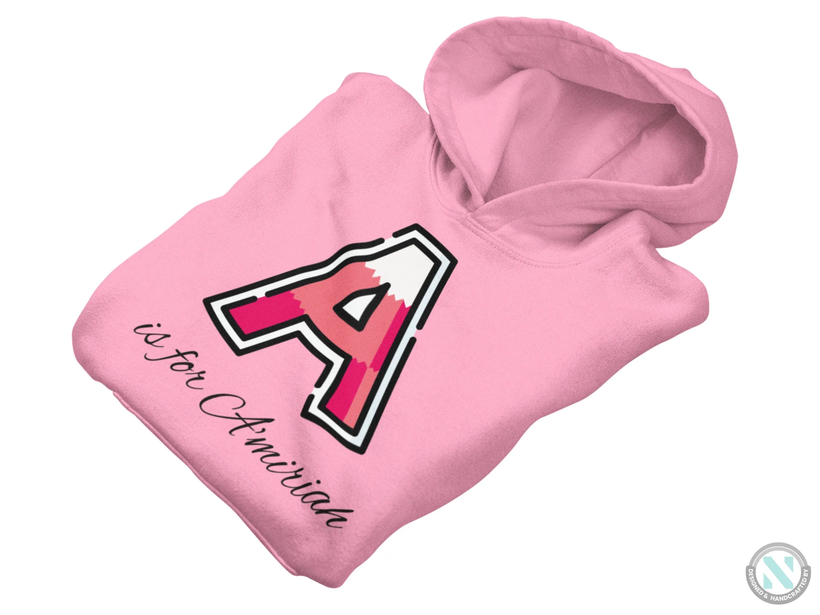 Custom Name Girls Hoodie with Initials A Gift for Toddler Girls Gift