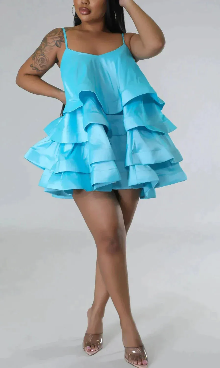 Dainty Ruffled Mini Dress
