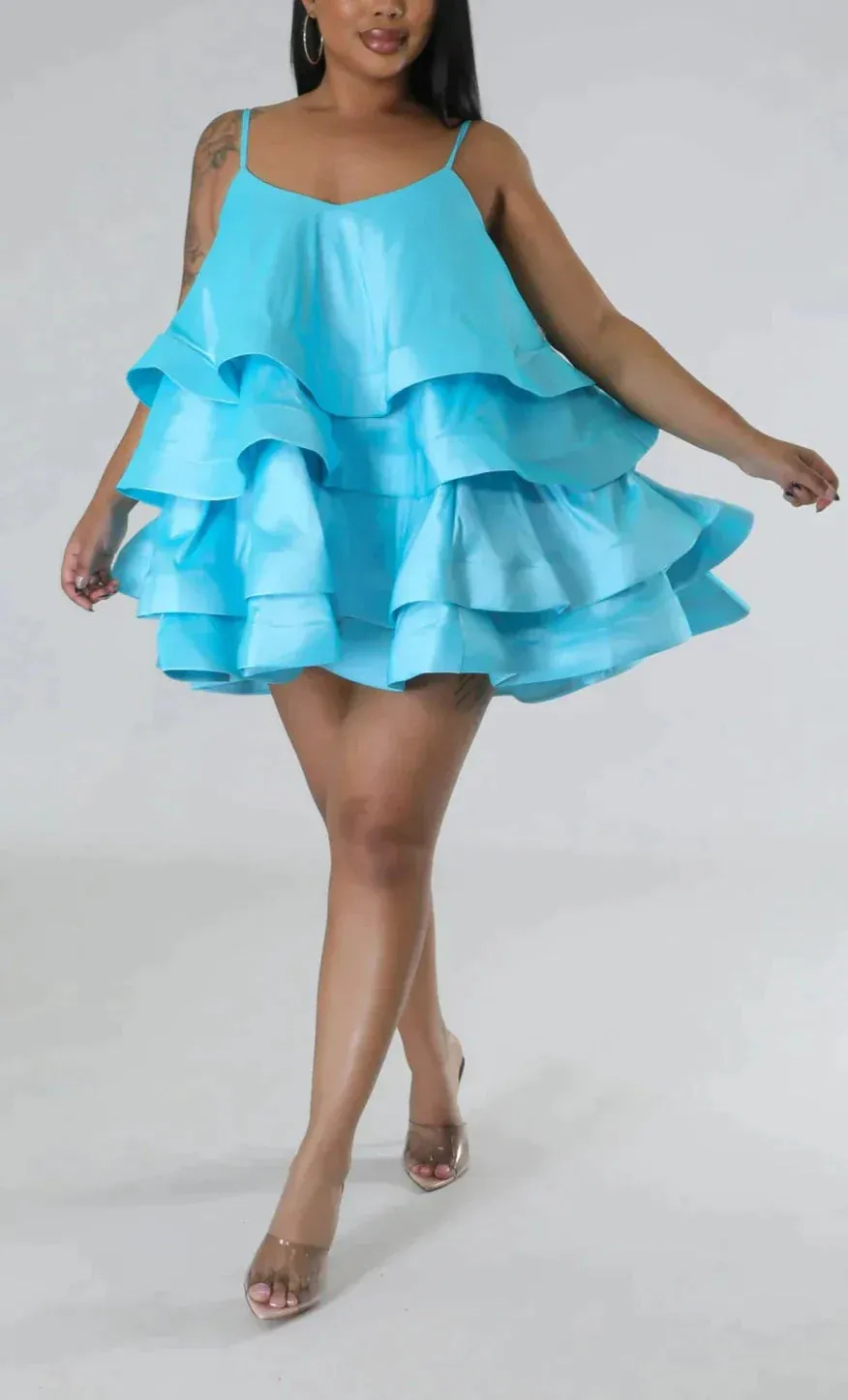 Dainty Ruffled Mini Dress