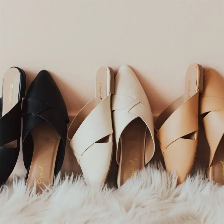 Deja PU Leather Wrap Mules