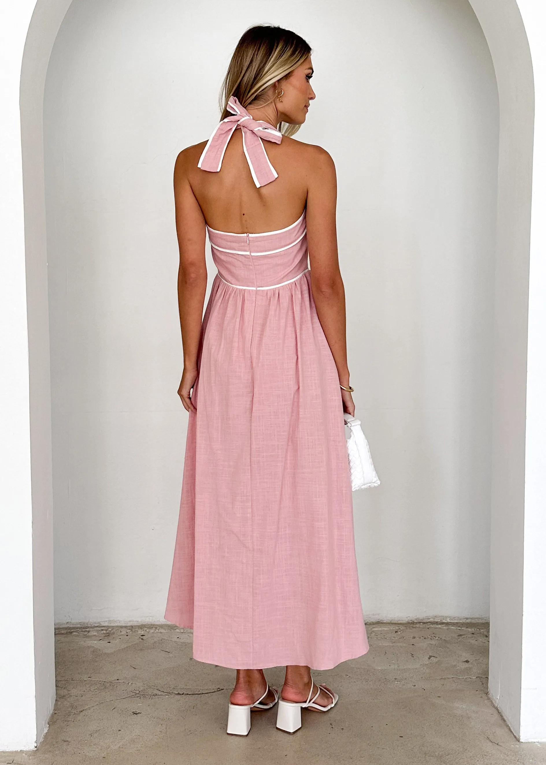 Denise Halter Maxi Dress - Blush