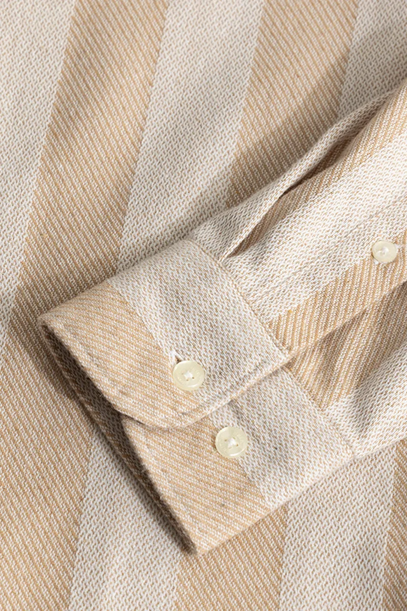 Effortless Elegance Cream Stripe Shirt