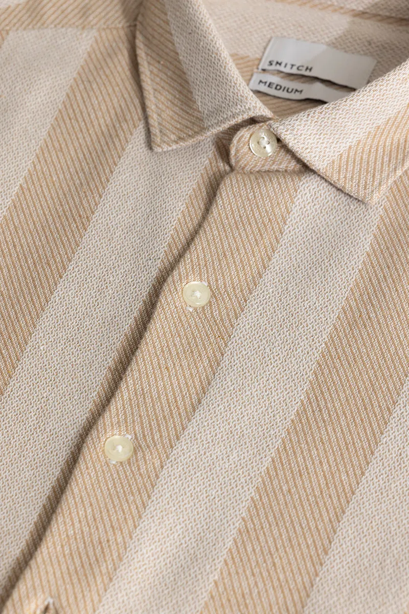 Effortless Elegance Cream Stripe Shirt