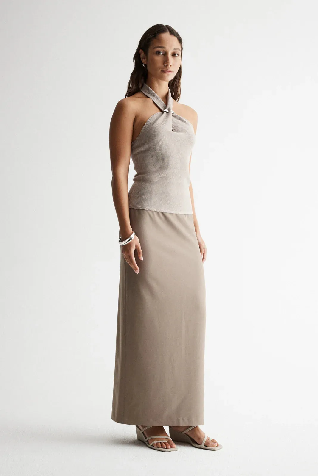 Elka Collective - Zinnia Knit Top (Taupe)