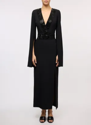 Embellished V-Neck Dress