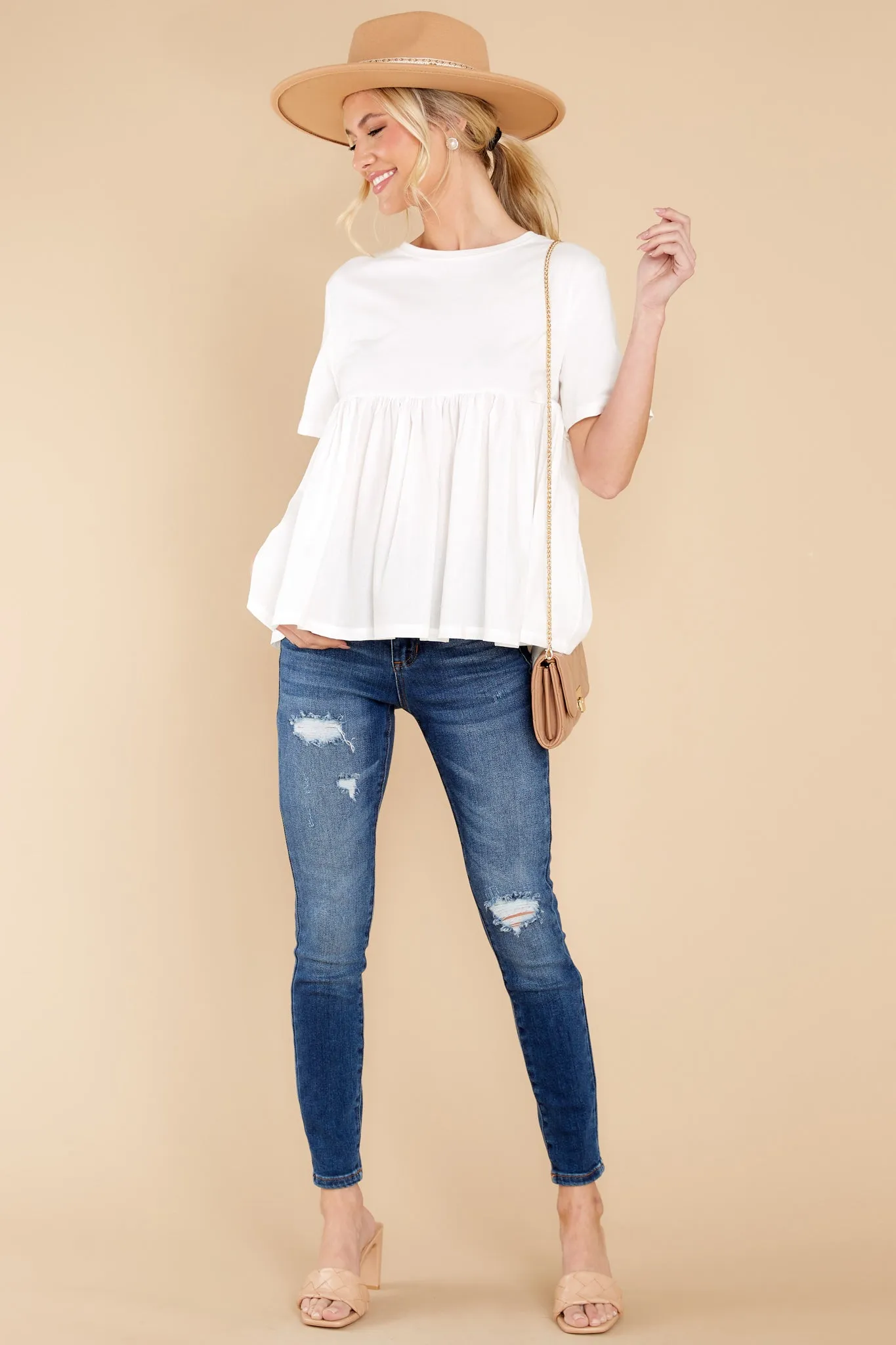 Enjoying This Moment White Top