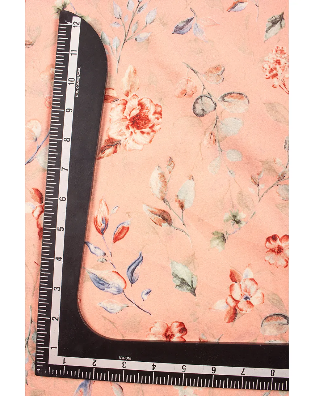 Floral Screen Print Moss Crepe Fabric