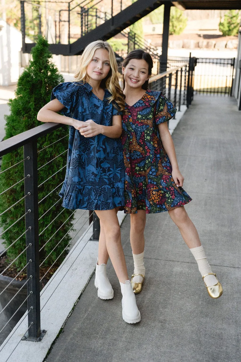 Girls Penelope Dress- Dutch Blue