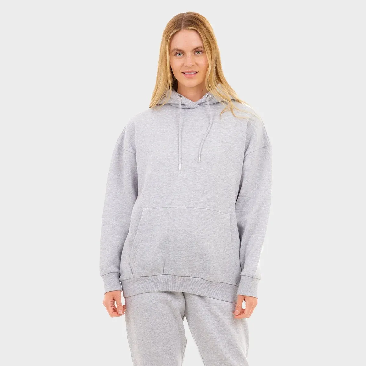 Ladies Grey Oversized Hoodie