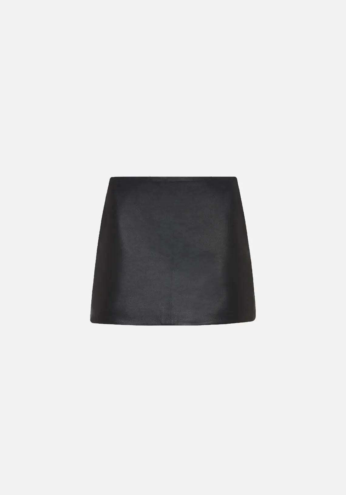 LEATHER MINI SKIRT BLACK