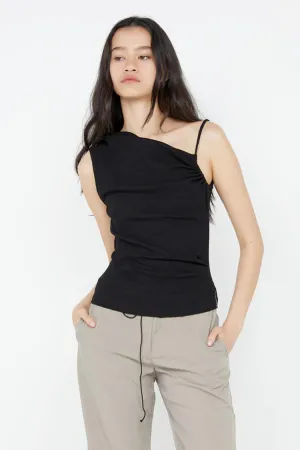 Leila Asym Tank in Black
