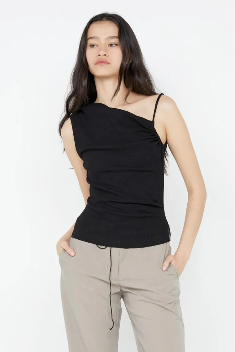 Leila Asym Tank in Black