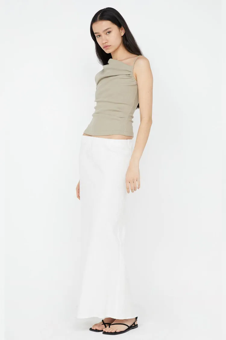 Leila Asym Tank in Taupe