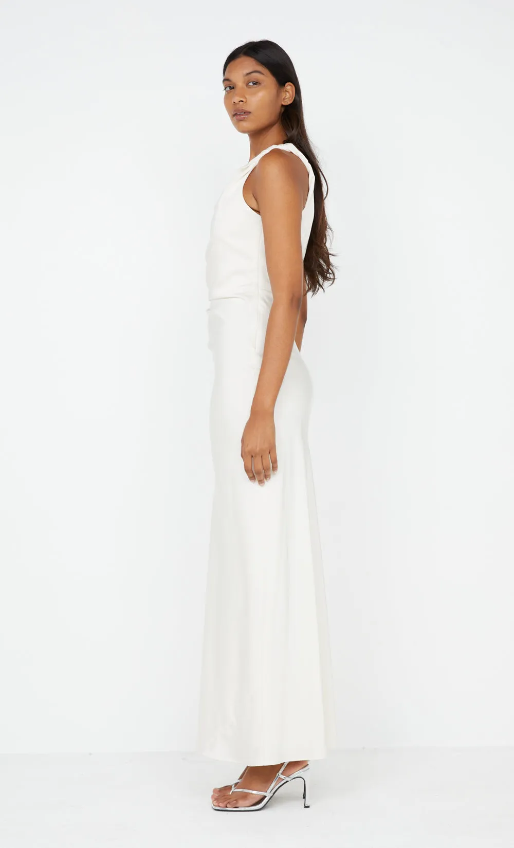 LUNETTA ASYM DRESS - CREAM