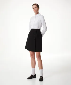 Machka Skirt With Ornamental Buttons Black