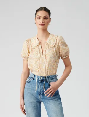 Mackenzie Collar Puff Sleeve Blouse