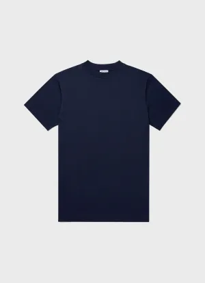 Men's Mock Neck T-shirt in Navy
