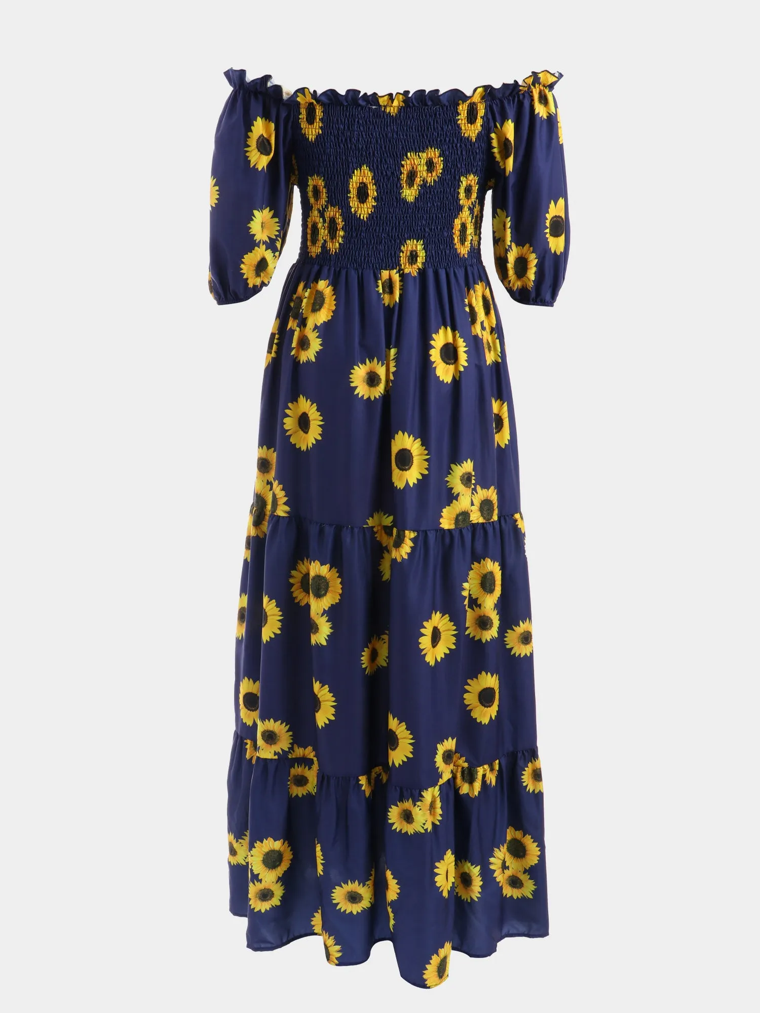 Midsize Dainty Off-Shoulder Maxi Dress