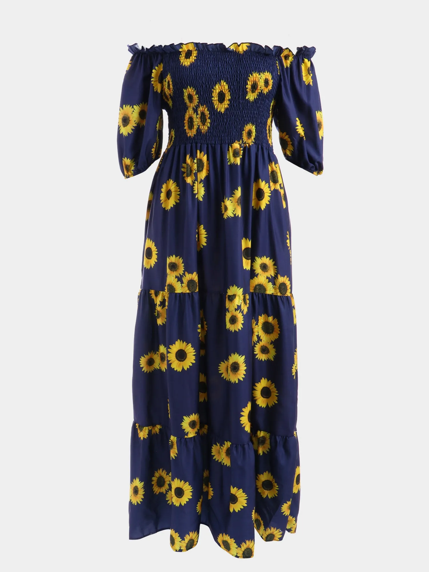 Midsize Dainty Off-Shoulder Maxi Dress