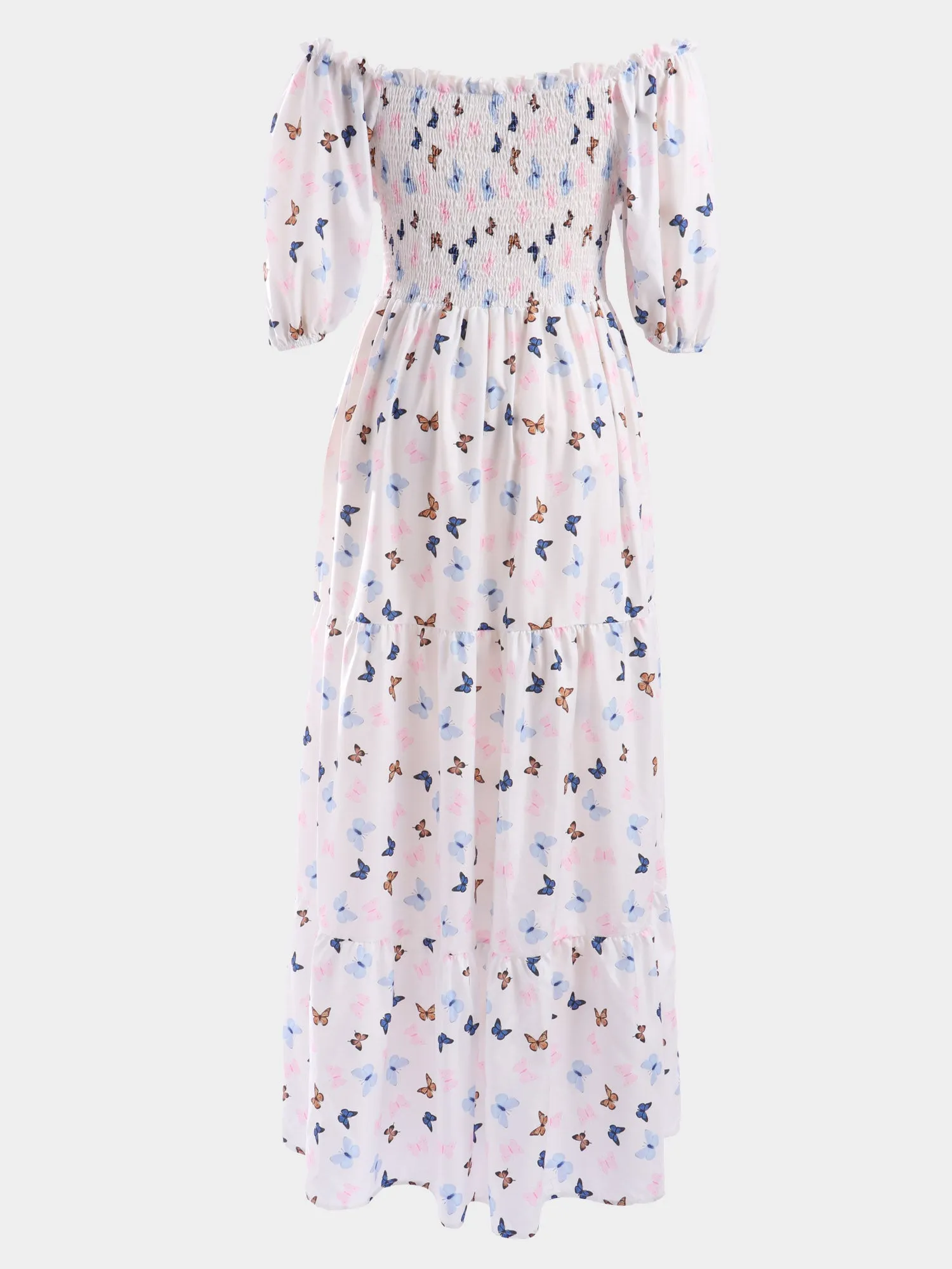 Midsize Dainty Off-Shoulder Maxi Dress