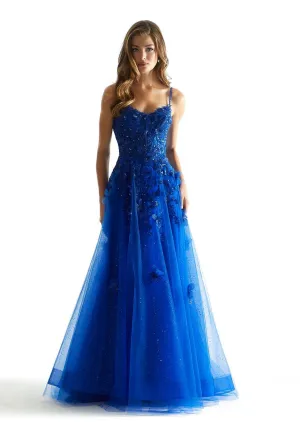 Morilee 3D Floral Lace-up Back Prom Dress 49049