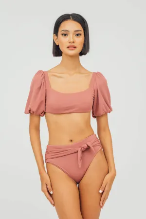 Nia Puff Sleeve Tie High Waist Bikini